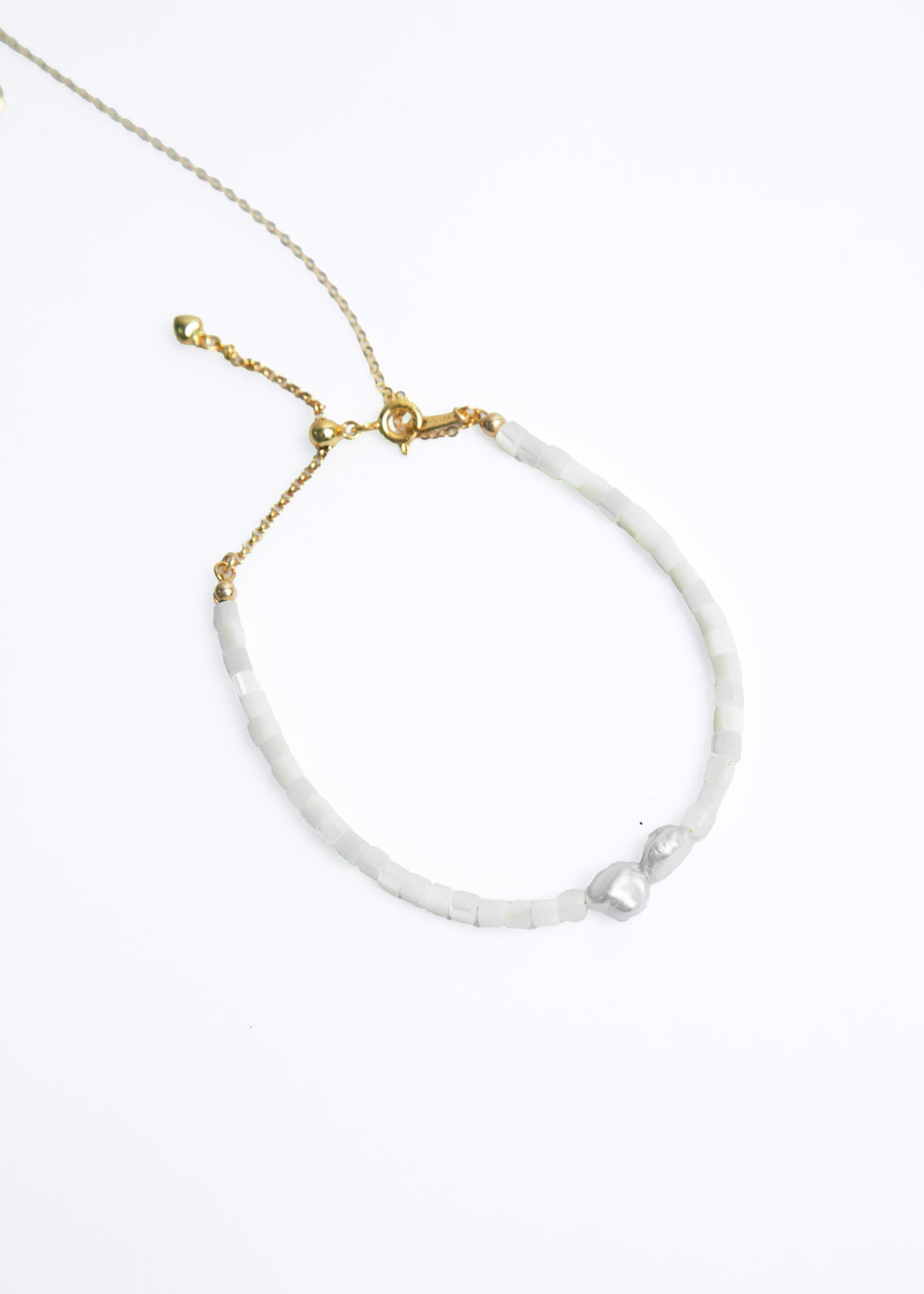 Baroque Pearl & Shell Double Layer Bracelet