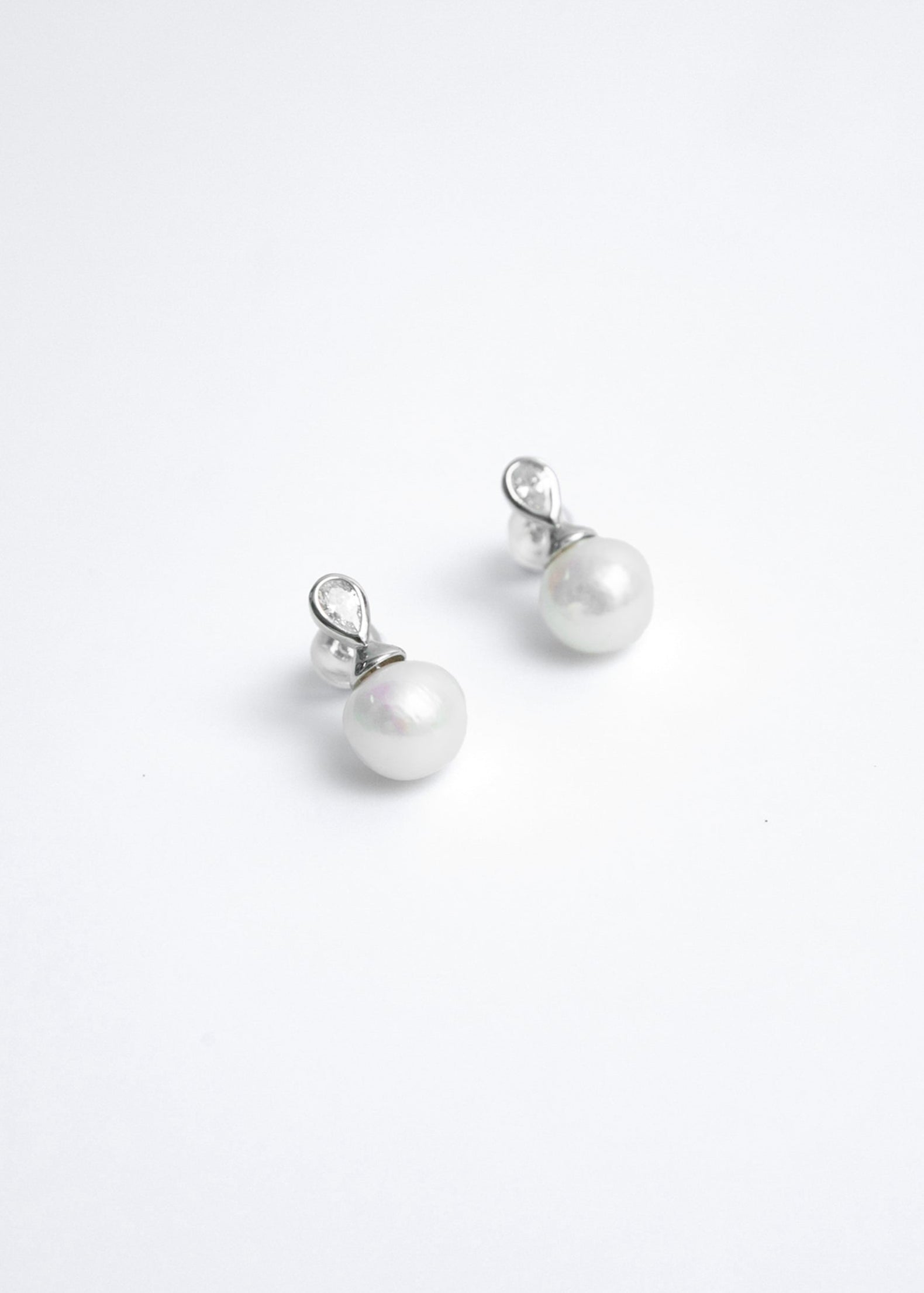 Halo Pearl Drop Earrings