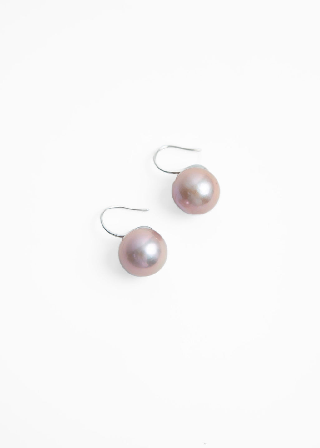 Purple Grape Round Pearl Earrings
