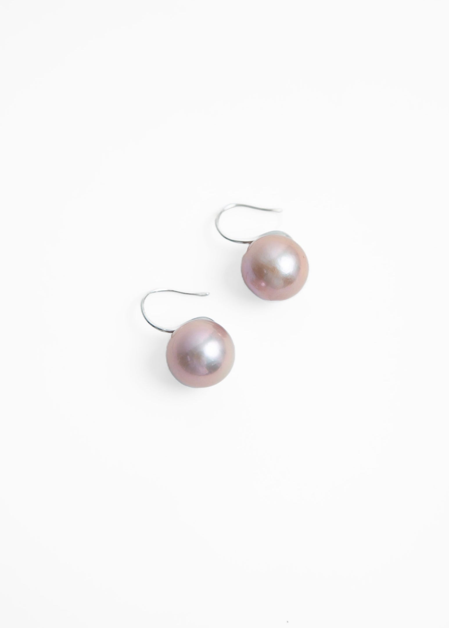 Purple Grape Round Pearl Earrings